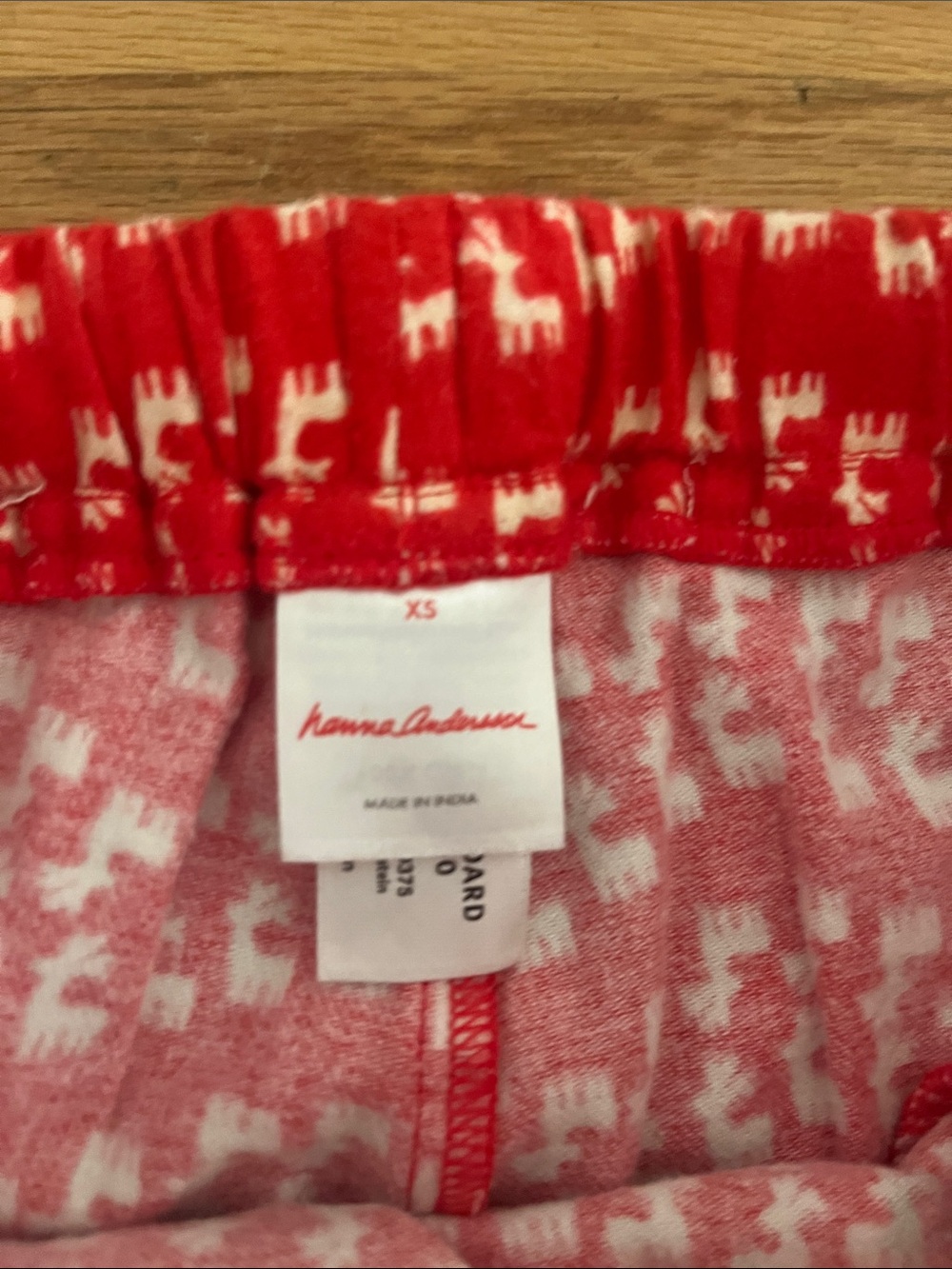 Hanna Andersson Red Patterned reindeer pajama bottoms - Picture 2 of 7
